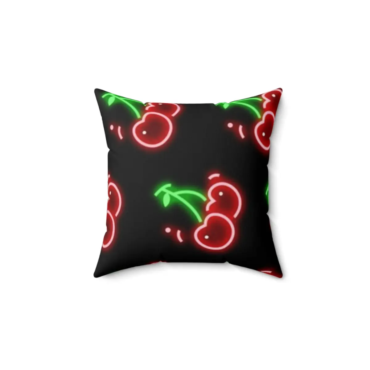 Electric Cherry Faux Suede Square Pillow