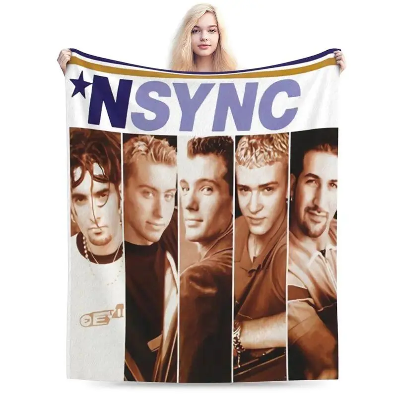 NSYNC Blanket Super Soft Lightweight Blanket Suitable for Sofa, Bed, Plush Flannel Microfiber Warm Blanket Suitable for All Seasons Suitable as a gift sizes 60*80,30*40 ,40*50 50*60