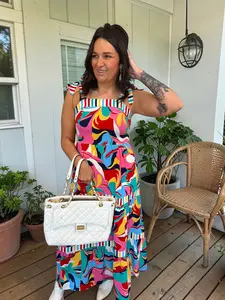 Colorwave Canvas Maxi Dress