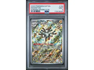 2024 Pokemon Scarlet and Violet Black Star Promo Surging Sparks Elite Trainer Box Magneton #159 PSA 9