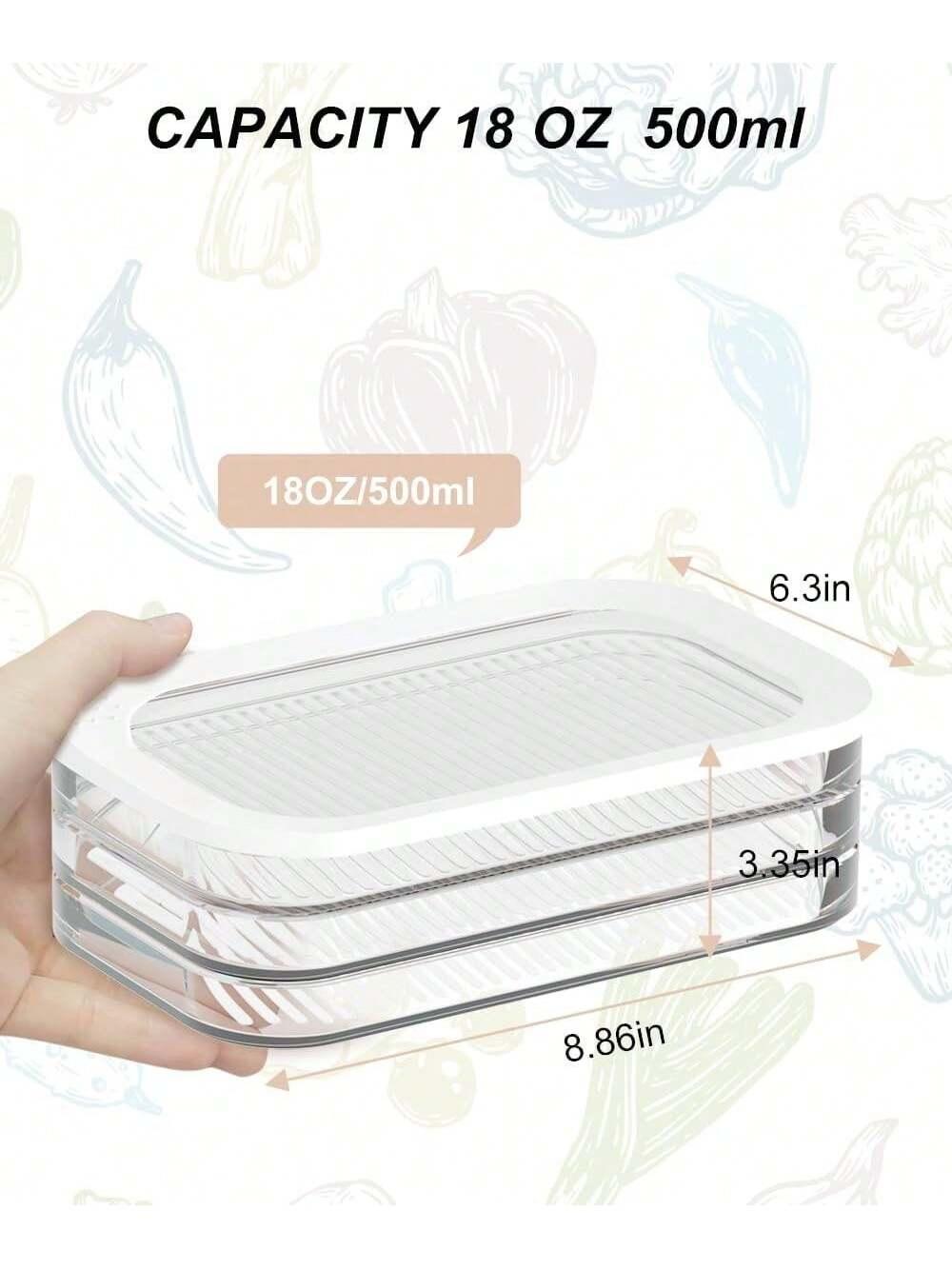 Deli Meat Container For Fridge,Bacon Lunch Meat Container For Refrigerator Stackable 3 Layers Food Storage Boxes With Lid For ColdCuts, Salami, Deli, Meal Prep Containers,18.60z,3Pack