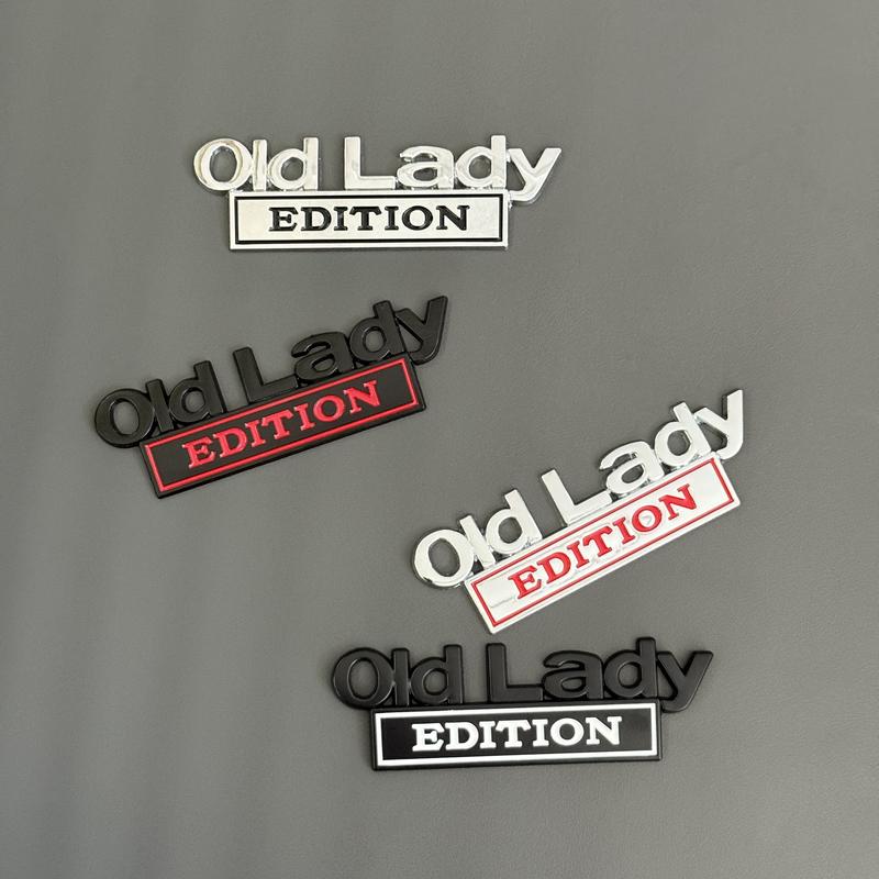 Old Lady Edition 3D Emblem Sticker Badge Funny Decals for Car Truck SUV Motorcycle Unique Design
