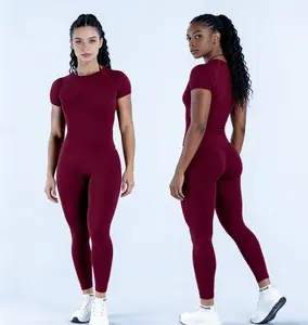 Winter Berry Impact 4-Piece Butt Lifting Gym Set – Seamless High Waist Yoga Outfit, DFYNE Dupe for Workout, Running & Everyday Wear, Squat Proof & Buttery Soft Activewear Bundle Women's Bandeau Bikini and Maxi Dress