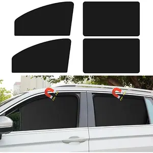 Car Side Window Sun Shades, 4 PCS Window Sunshades Privacy Curtains, 100% Block Light for Nursing, Taking a nap, Changing Clothes, Camping (Front&Back 4pcs)