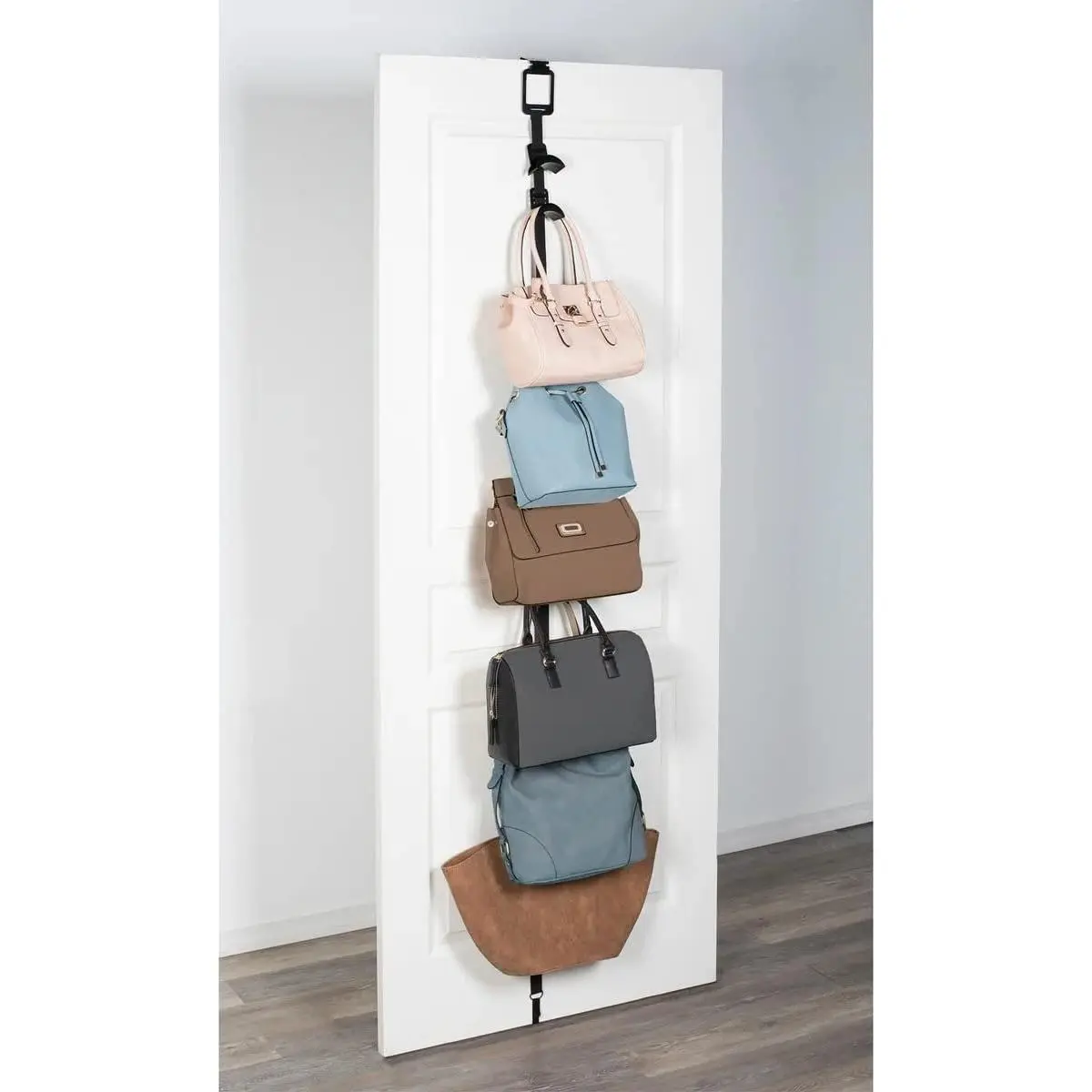 Over The Door Purse Organizer - Multi-Color Purse Hangers with Various Purse Designs for Home Organization