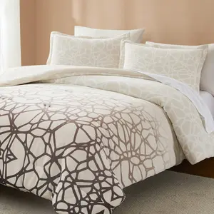 Lush Decor x Chuks Collins Ethereal Tangle Velvet Comforter Set - 3-Piece Bedding with Mycelium-Inspired Design & OEKO-TEX Certified for Ultimate Comfort