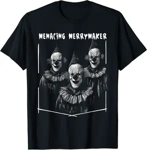 Halloween Clown Mask Scary Circus Jester Realistic Nightmare T-Shirt - Nafeesaami Shop 31B0CVW7G9KJ