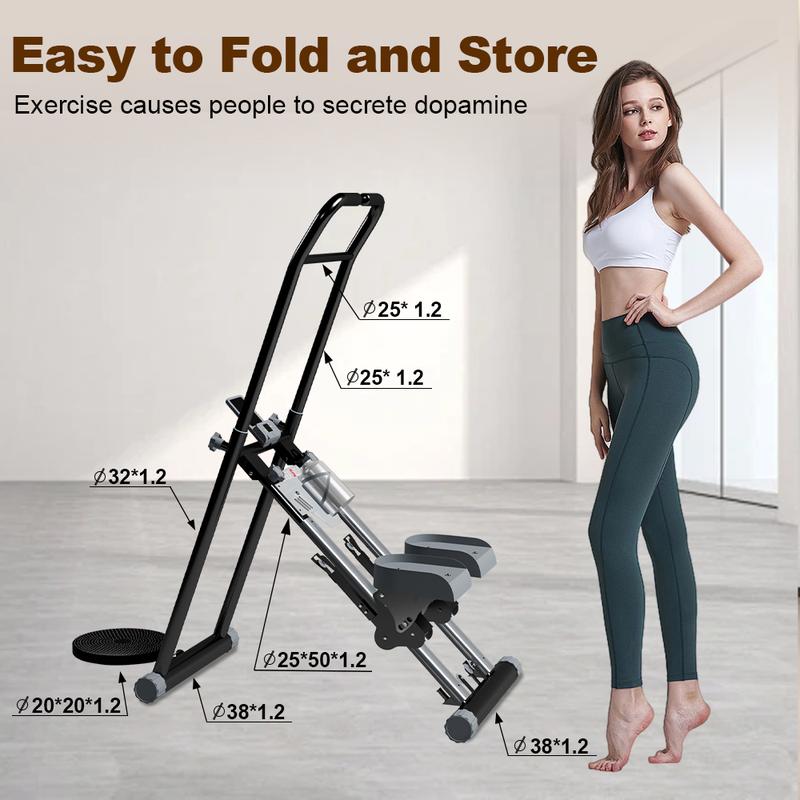 OVER SELF Vertical Climber Exercise Stair Stepper with Handlebar for Full-Body Workout Compact Cardio Climber Exercise Machine Vertical Climber for Home Gym Full Body Workout 220lbs Weight Capacity