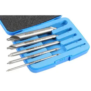 (#1-#5), 3/64"-3/16" 5 count H.S.S. M2 Long Series Center Drill Set, 4" Length, 3560-1001