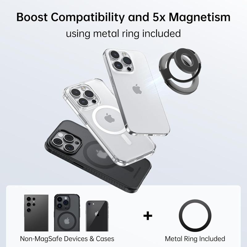 MagFlex Dual Magnetic Phone Stand, Smartphone Ring, Double-Sided Magnet, Smartphone Stand, Foldable Kickstand, MagSafe Compatible, Foldable, 360° Rotation, Easy to Put on and Take Off, Suitable for gyms, Compatible with iPhone 16, 15, 14, 13 MagFlex Dual Magnetic Phone Stand, Smartphone Ring, Double-Sided Magnet, Smartphone Stand, Foldable Kickstand, MagSafe Compatible, Foldable, 360° Rotation, Easy to Put on and Take Off, Suitable for gyms, Compatible with iPhone 16, 15, 14, 13