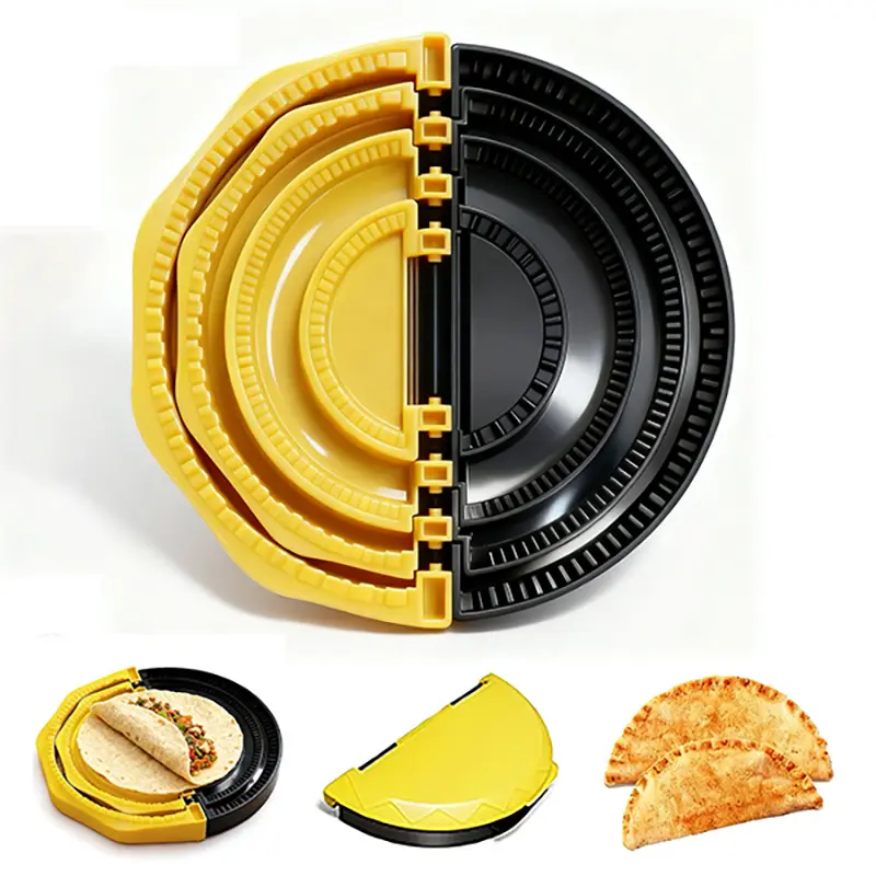 4-in-1 Tortilla Sealer 10+8+6+4 Inch Crimper Pasta Empanada Maker Press Easy-Clean Food-Grade Tool Utensils for Kitchen Gadgets & Accessories  Cooking Tools, Dumplings