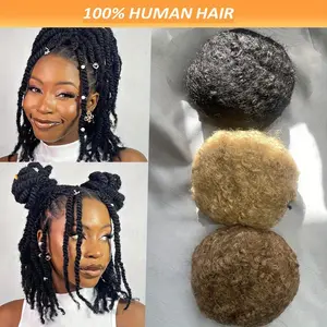 Wholesale 2025 NEW 2pcs 8" Afro Kinky Curly Bulk Human Hair - Human Hair, Soft & Fluffy for Dreadlocks, Micro Twist Braiding, and Extensions, Seamlessly Blends with African Hair, 33g/pc ( # 1B, # 27, # 30)