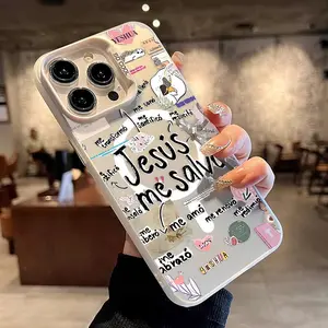 Jesus me salvoa Pattern Magnetic Phone Case for iPhone 15 16 14 Pro Max 13 12 11 XR XS Plus Shockproof Anti-Scratch Durable PC Back Protection Cover Cellphone Protective Casing