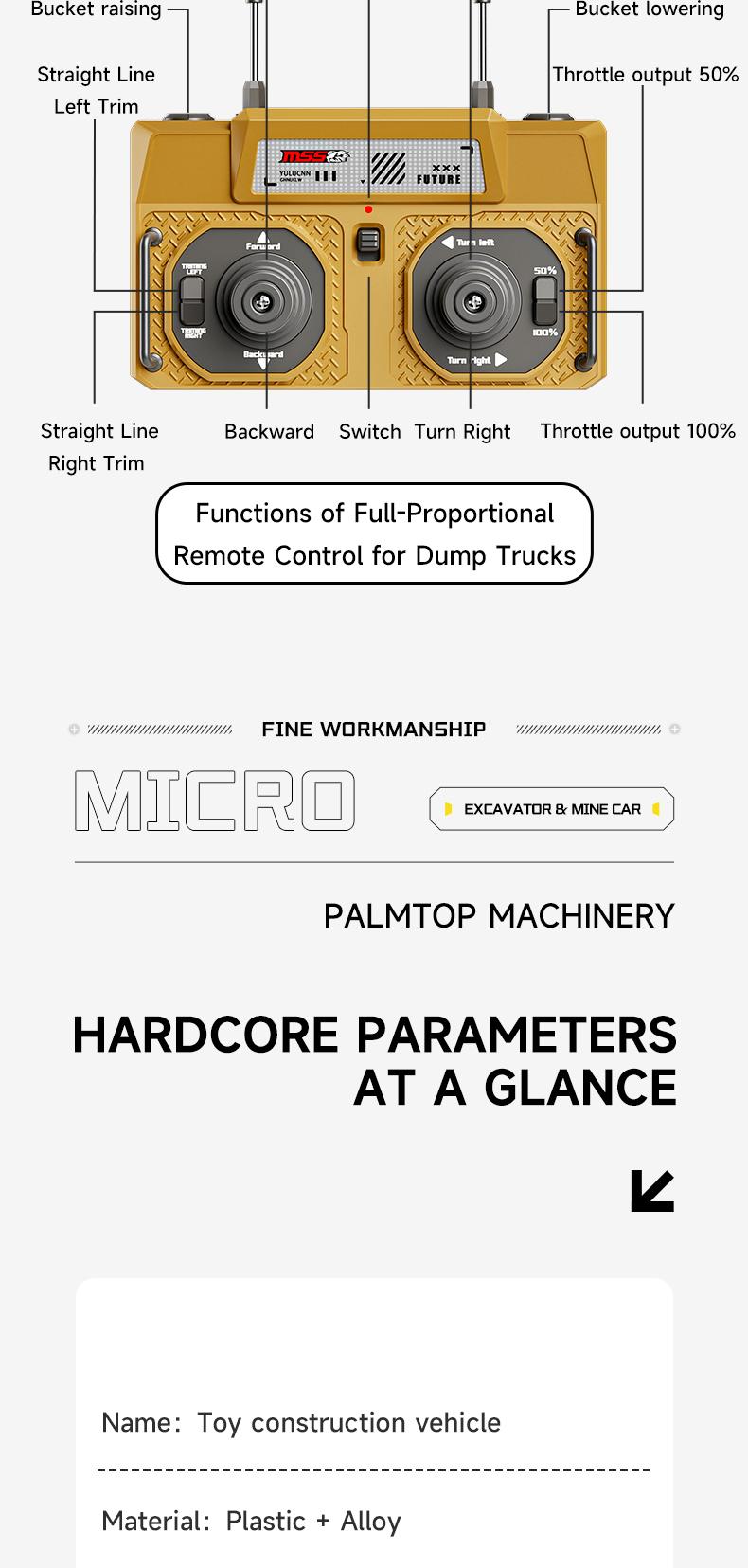 BRRRRT 1/64 Mini Forklift Toy,Remote Control Excavator and Dump Truck Full Proportion Toy Set with Lights and Sounds for Adults Kids Boys and Girls RC Construction Vehicles BRRRRT 1/64 Mini Forklift Toy,Remote Control Excavator and Dump Truck Full Proportion Toy Set with Lights and Sounds for Adults Kids Boys and Girls RC Construction Vehicles