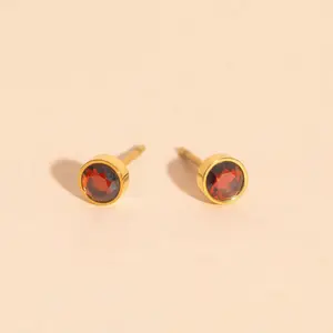January Birthstone Stud Earrings