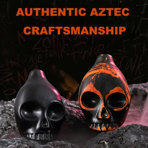 Aztec Death Whistle - Produces Loud Human-like Screams at high Decibels, 126+ Decibels Loud,Self Defense Whistle, Great Gift Idea,Adventure gear,festival must-haves prank  toys great gift idea