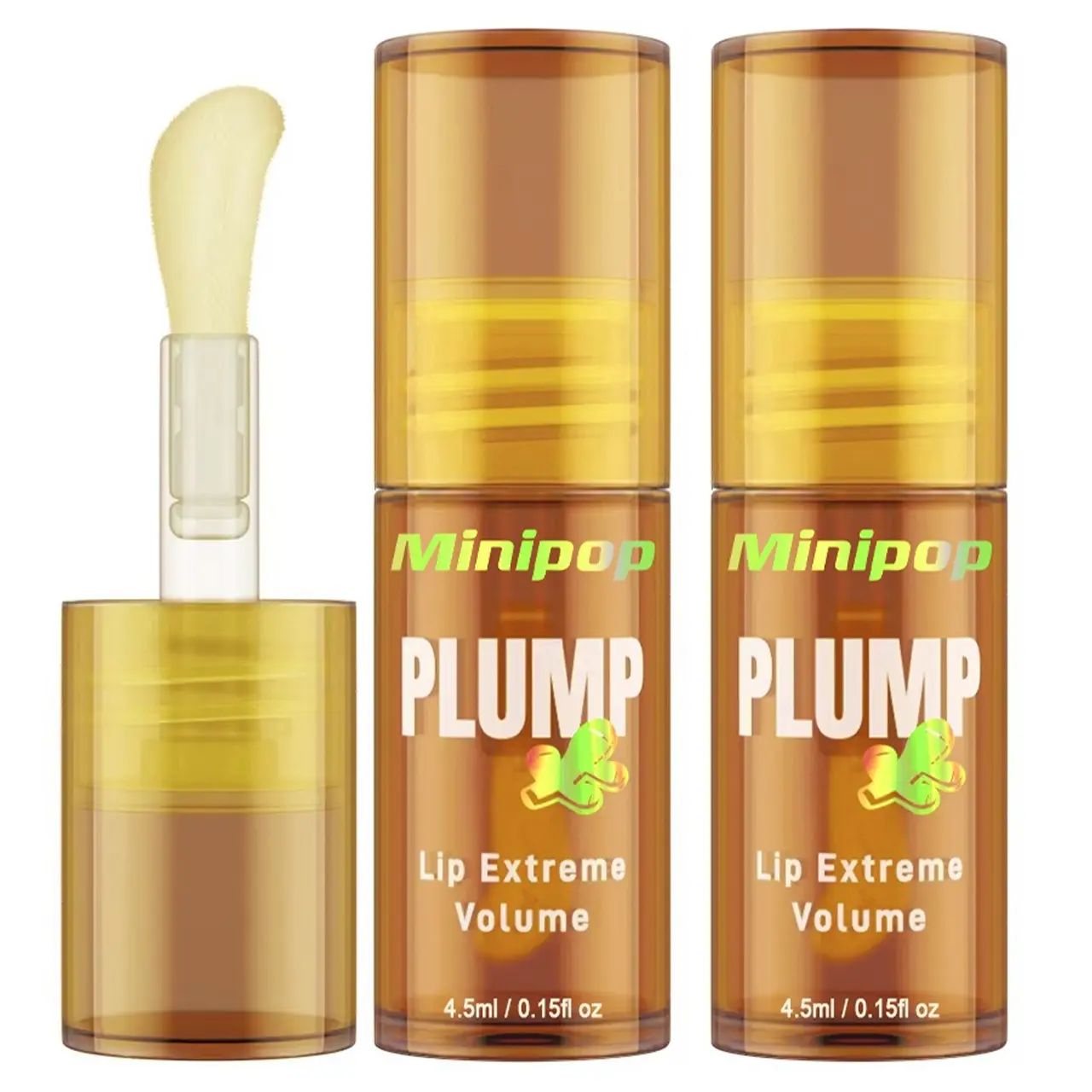 1pc/2pcs Ginger & Peppermint Lip Plumping Oil Lip Volumizer | Plumps & Enhances Lips | Moisturizing & Hydrating Lip Care Scented Hydrating Lip Oils