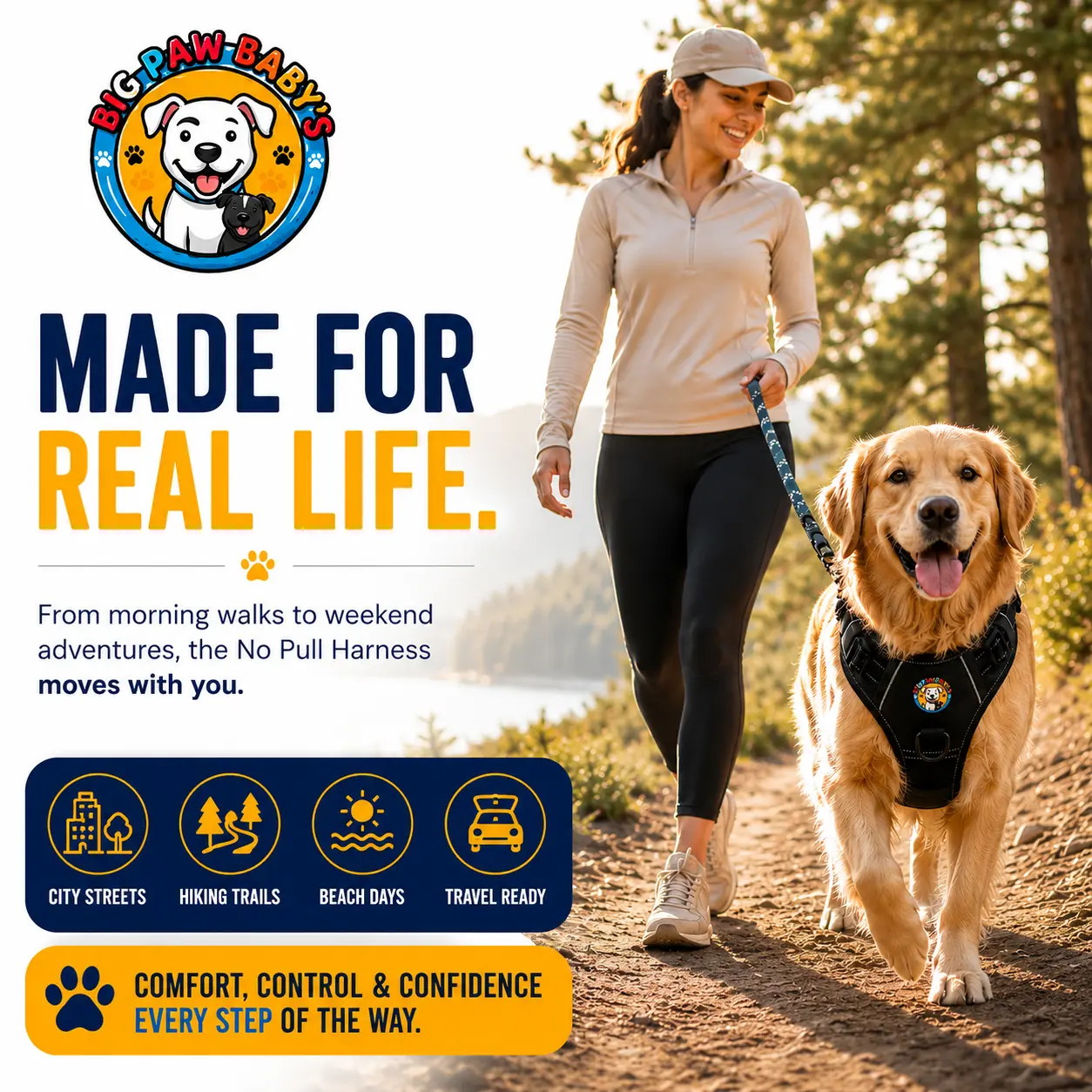 No pull dog harness| Reflect front ring| maximum control