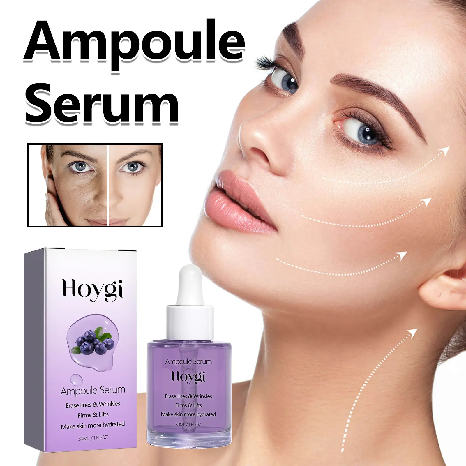 Hoygi Wrinkle-Reducing Serum Firming and Rejuvenating Skin Anti-Wrinkle Hydrating Moisturizing Serum