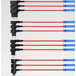 12 Pack Add a Circuit Fuse TAP - 12V Fuse Adapter for Car - Mini Automotive Fuse Connector ATC AMP Blade Fuse Holder