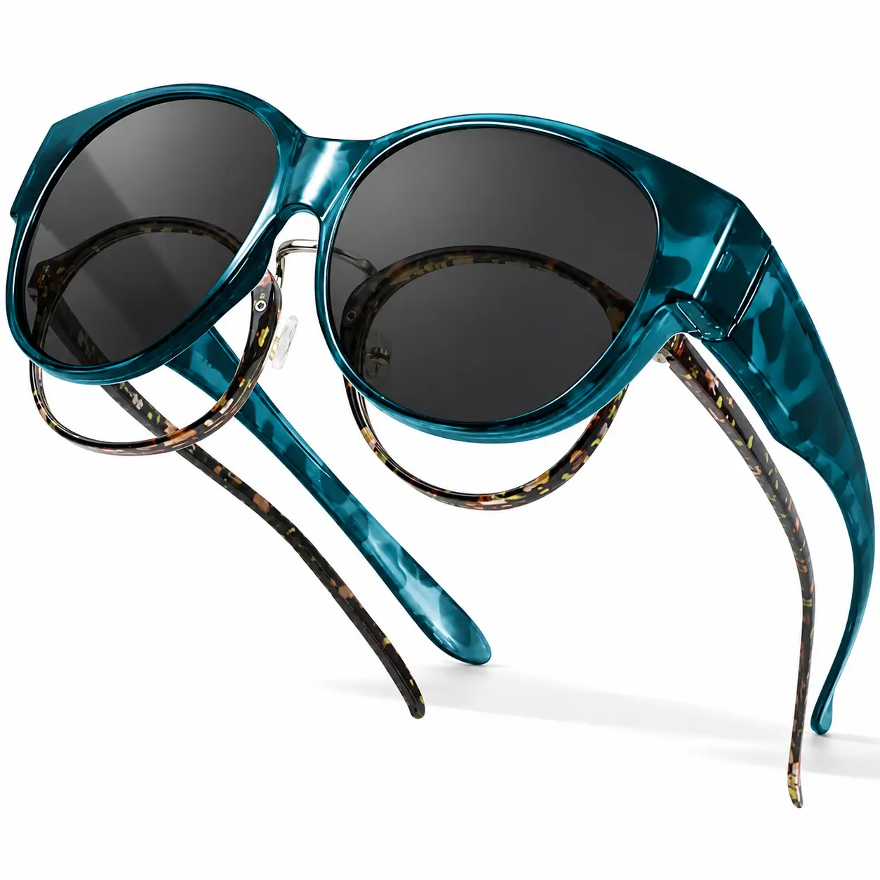 Polarized Round Sunglasses TR90 Frame UV Protection Retro Style Retro Oval Sunglasses for Women Men Trendy Round Tortoise  main image 2