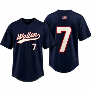 Baseball Jersey Navy Blue Button Up Shirt Soft Breathable Athletic Fit Sports Apparel Oversized Streetwear Graphic Tee Premium Gift for Men Women Concert Outfit