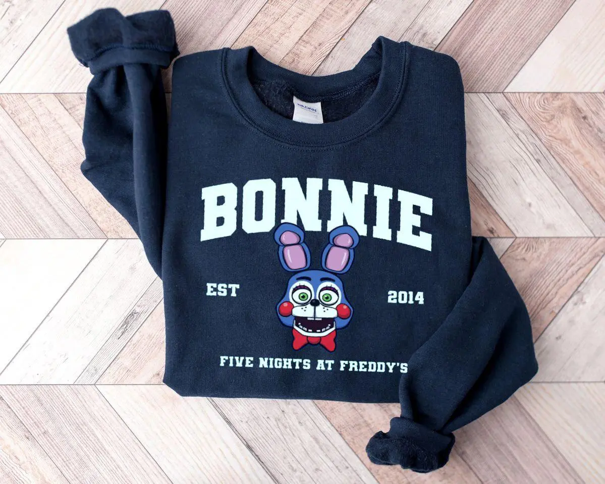 Bonnie + Est.2014 Shirt/Sweatshirt/Hoodie, Five Nights at Freddy's Shirt, Villain Five Nights at Freddys Vintage Halloween 2025 Shirt, Horror Nights, Retro Horror Nights