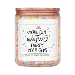 60th Birthday Gifts for Women, Best Ideas Birthday Decorations Candle Gift for Mom, Friends, Wife, Sister, Grandma, Vanilla Cream Scent Candles