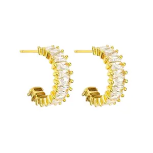Baguettes Open C Tennis Earrings