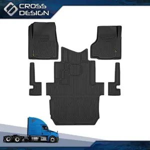 CROSSDESIGN Fit For 2008-2017 Freightliner Cascadia Precision TPE All Weather Floor Mats fathersdaygift