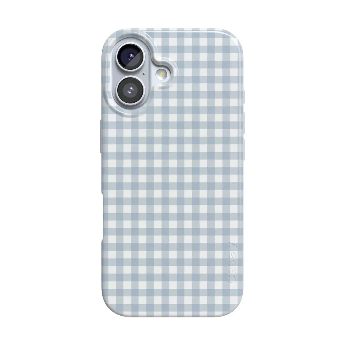 Casely iPhone 16 Plus Case | Pastel Picnic | Blue Gingham | Compatible with MagSafe | Classic Ultra Thin Design