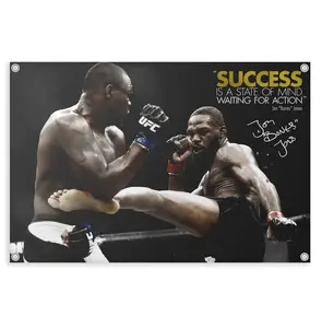 Jon "Bones" Jones Graphic Flag UFC Inspired Fight Night Wall Flag Combat Sports Banner for Bedroom Octagon Gym Decor Gift for UFC Fans MMA Fans