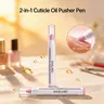 SAVILAND 2-in-1 Cuticle Remover Pen (2-Pack) - 45° Ceramic Tip, Gentle Repair & Nourishing Moisturizer for Dry Cuticles & Hangnails, Easy Dispensing, Portable Nail Supplies for Travel,familyfun
