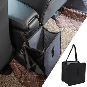 Trash Can, Oxford Cloth Foldable  Trash Bin , 1.85 Gallon Capacity Garbage Bag Organizer, Leak-Proof  Auto Storage Container (Large)