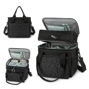 Double Layer Insulated Lunch Bag, Leak-proof Lunch Refrigerated Bag with Adjustable Shoulder Strap, Refrigerated Lunch Bag for Outdoor Camping Picnic, Durable Insulated Bag