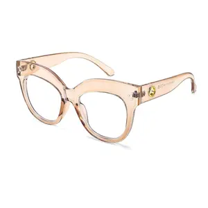 FEISEDY Cat Eye Blue Light Glasses Oversized Vintage Chunky Computer Glasses for Women Hipster Party B0026