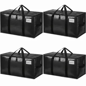 4-Pack Heavy Duty Extra Large Moving Bags | Closet & Dorm Storage Totes