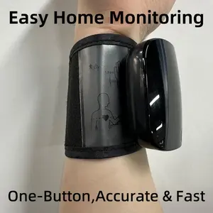 Wrist Blood Pressure Monitor Led Display, Touch Screen Wrist Blood Pressure Cuff 99x2 Reading Memory Wrist Bp Monitor Wrist Blood Pressure Monitor for Home Use - Upgraded Large LED Screen(Black)