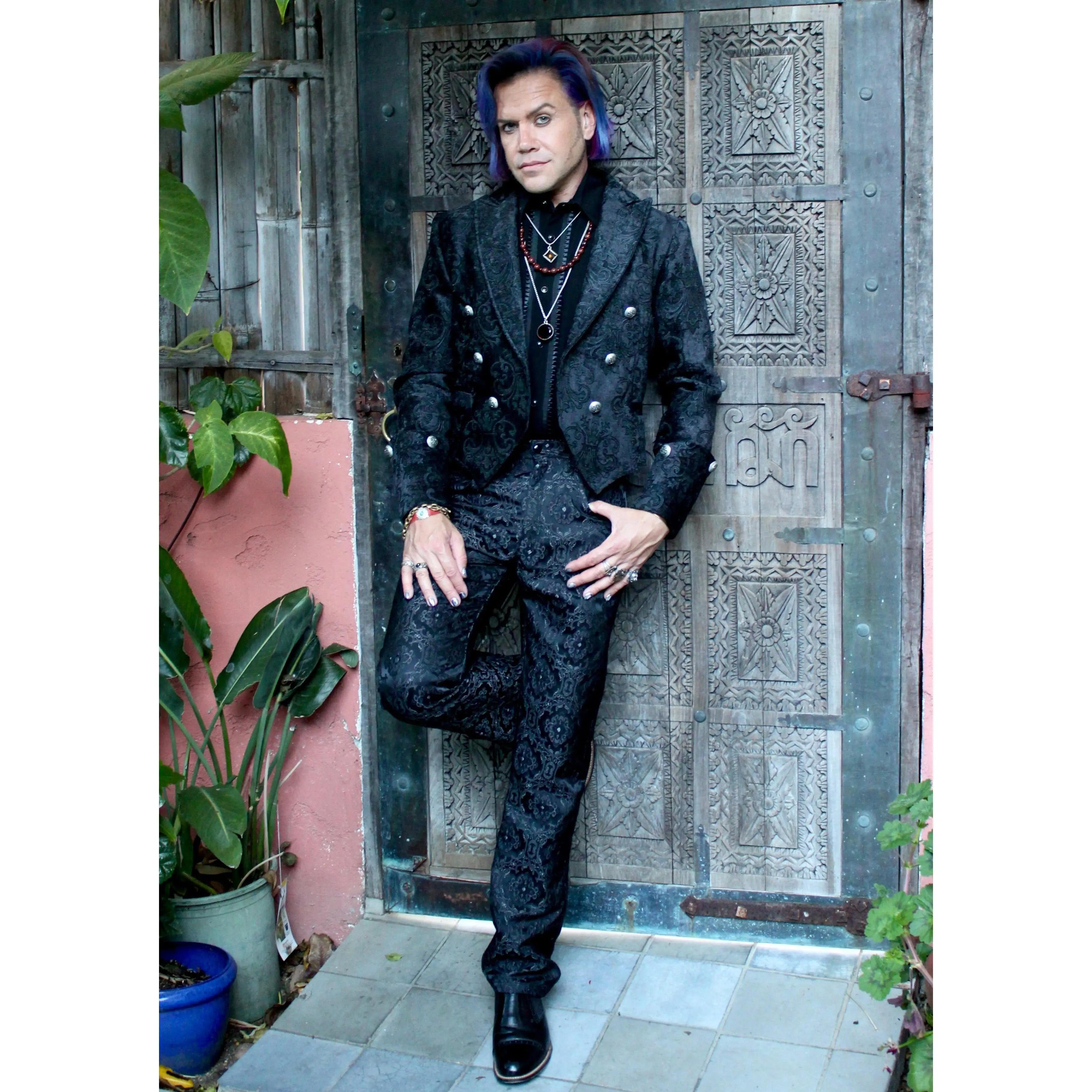 IMPERIAL JACKET - BLACK VELVET BROCADE