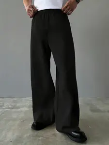 Vintage Trendy Men's Flared Pants, Women's Flared Pants, Elastic Waist, Five Sizes Available, Casual Wear Essential, Vacation