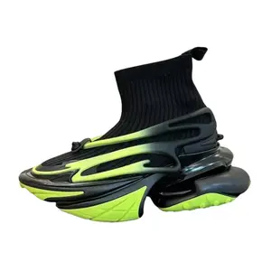 Men's socks Boots Fashion low top boots Size 35-46 Top Quality  Lace Up Metal knitted Ankle Boots