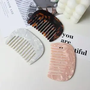 Minimalist Marble Texture Hair Comb, 1 Count Portable Hairdressing Comb, Mini Hair Styling Comb, Hair Care Grooming Comb for Daily Travel Outgoing Use, Minimalism
