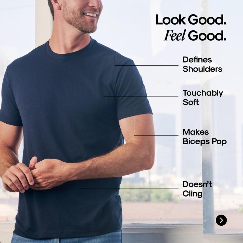 True Classic Men’s Short Sleeve Crew Neck T-Shirt – Premium Fit for Everyday Comfort, Casual Streetwear, Workwear, or Men Gifts