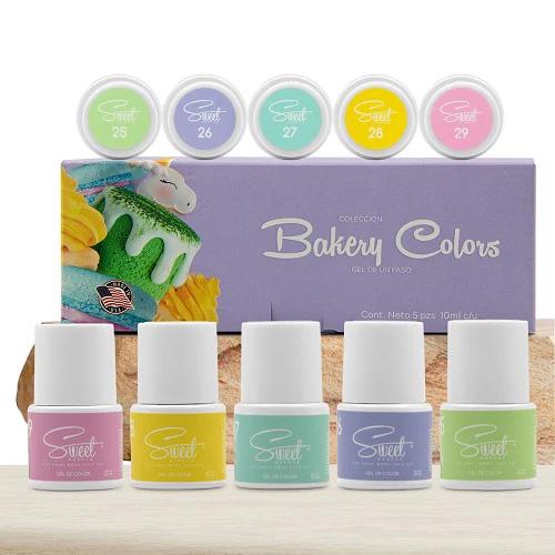 Sweet Natural Bakery Colors Gel Collection 5 colors for manicure