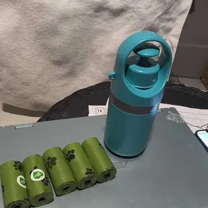 UFORU Portable Pet Poop Scooper with 6 Count Dog Waste Bag Holder & Dispenser for Outdoor Use Compact Design Essential Pet Supplies