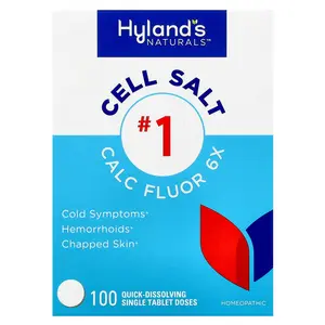 Hyland's Naturals Cell Salt #1, Calc Fluor 6X, 100 Quick-Dissolving Single Tablet