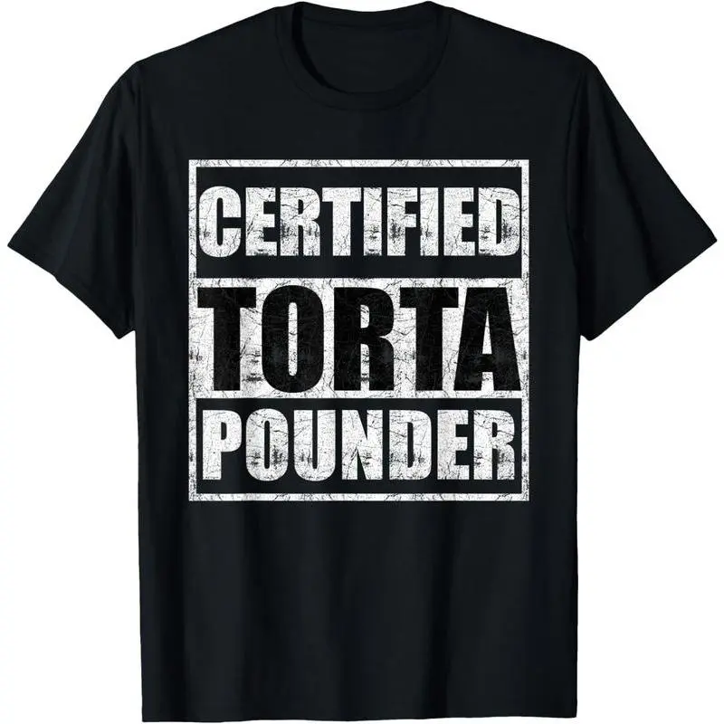 Men's 'Torta Pounder' Funny Graphic T-Shirt - Chic Streetwear Style with a Round Neck and Shortsleeve, Ideal for All Seasons or a Valentine's Day Gift, Crew Neck, Valentines Day, Breathable, Soft Fabric, Playful Look, Casual, Lightweight, Machine Washable