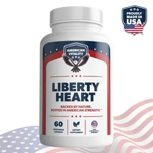 American Vitality Liberty Heart - Premium Heart Health Support Formula - Powerful Supplement for Cardiovascular Health, Circulation & Overall Wellness - Designed for Maximum Absorption & Effectiveness - 1 Bottle (60 Capsules)
