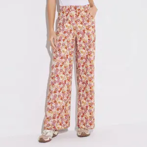 Women's Mid-Rise Printed Corduroy Five Pocket Pants - Wild Fable