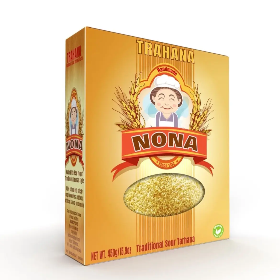 Trahana NONA 100% Natural Yogurt with Real Albanian-Style Handmade Recipe (450g) - Snack and Dessert Cake